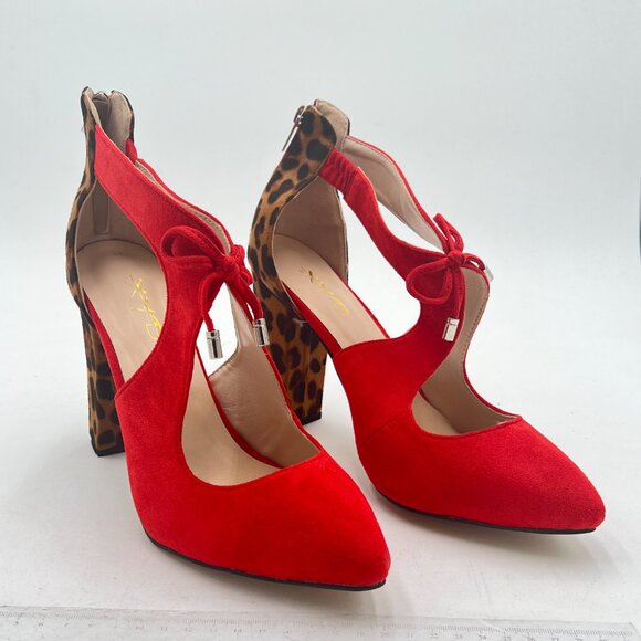 XYD Women Office Lady Closed Pointed Toe Cutout Casual Dress Pumps Booties - Picture 3 of 8